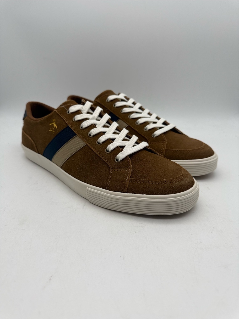 BRAND NEW Original Penguin Omni Brown Suede Low Top Sneakers Men’s Size 10